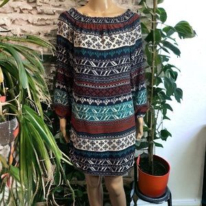 Beach Lunch Lounge Boho Wrist Tying Off Shoulder Long Sleeve Summer Dress
